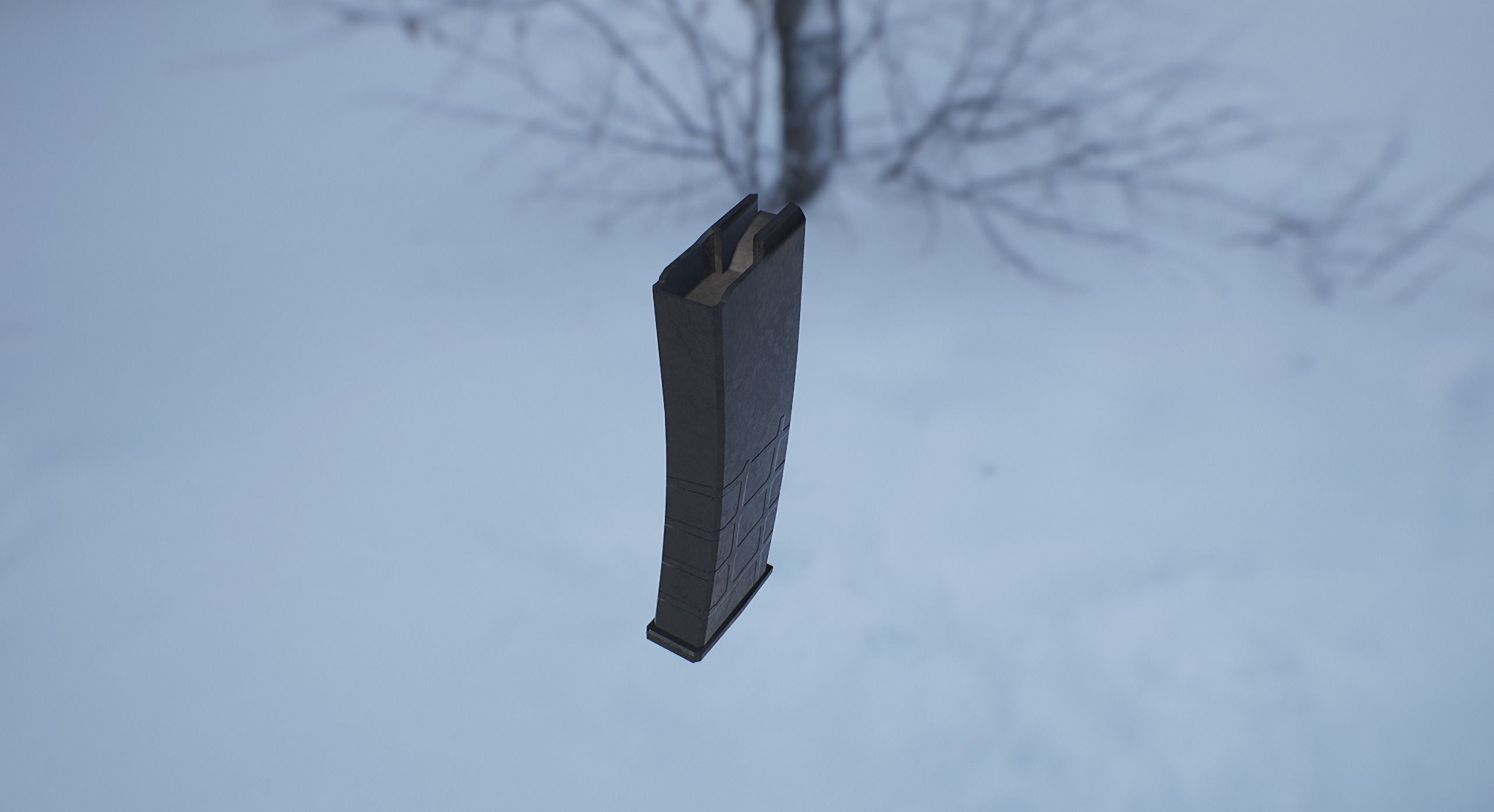 AR15 PBR ar - rifle in snow Low-poly 3D model_10