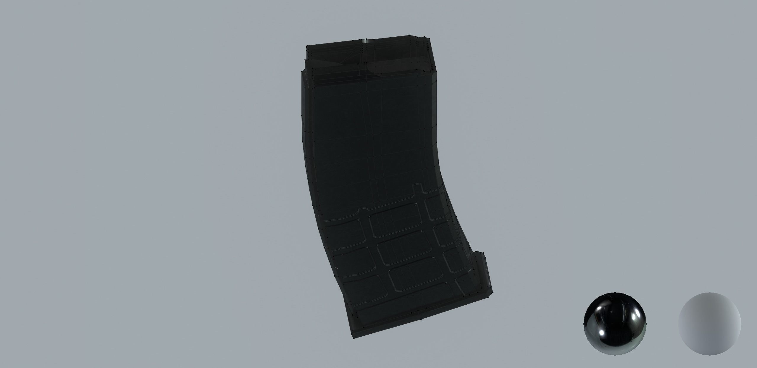 AR15 PBR ar - rifle in snow Low-poly 3D model_30