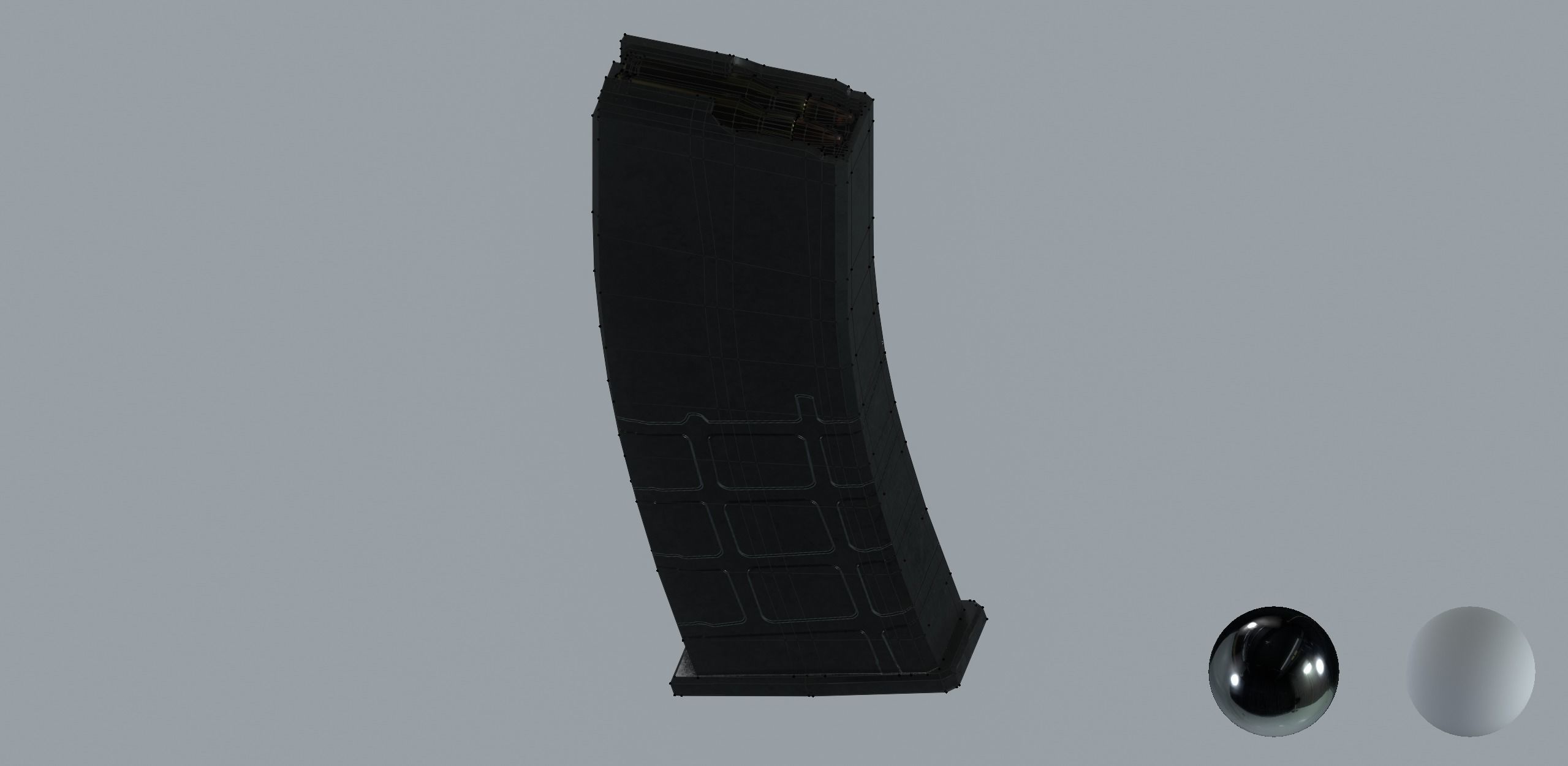 AR15 PBR ar - rifle in snow Low-poly 3D model_27