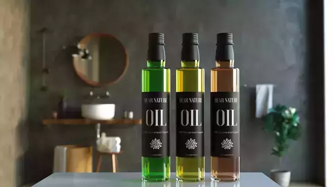 Olive Oil Bottle 3D 250 ml 3D model