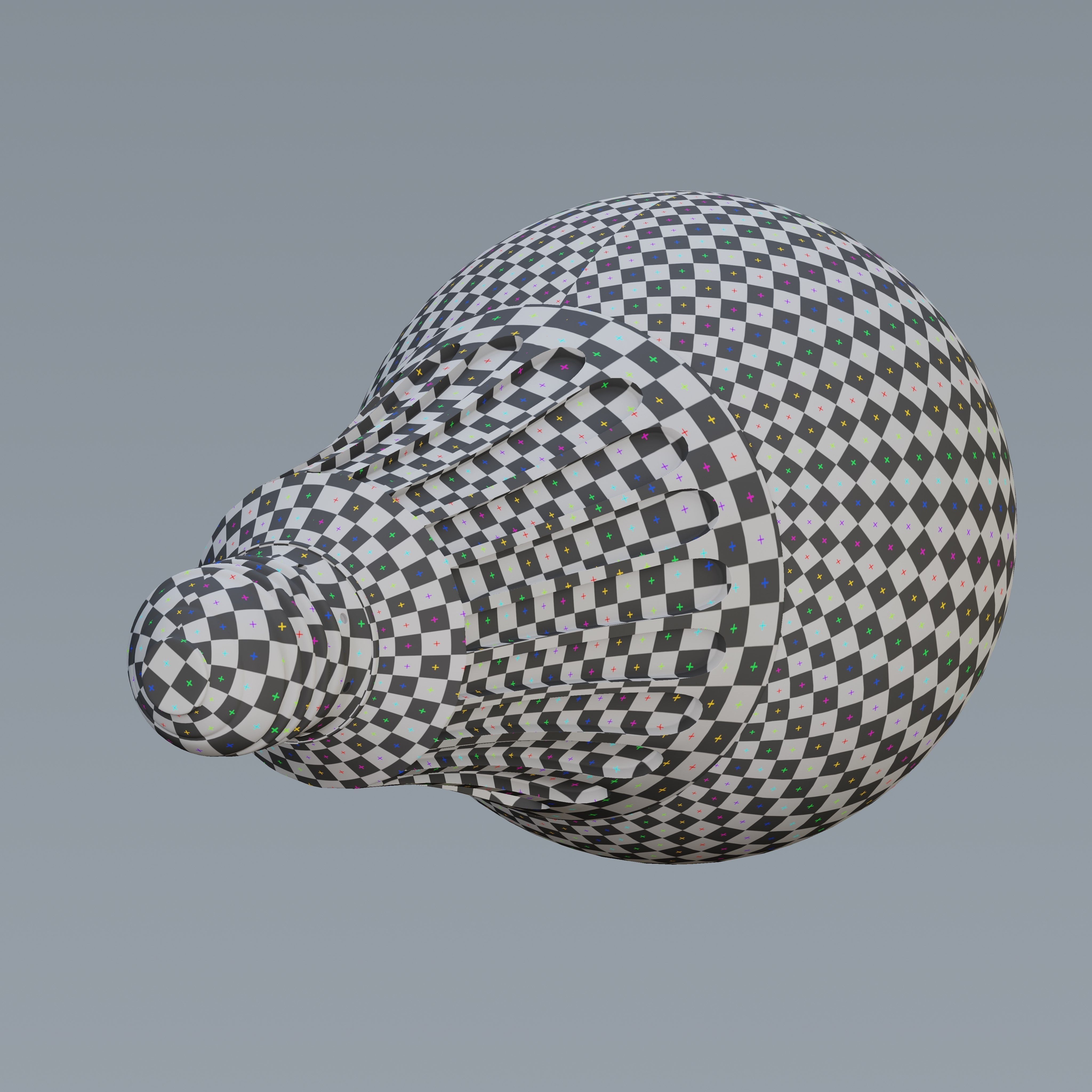 Energy Saver carved round bulb Low-poly 3D model_8