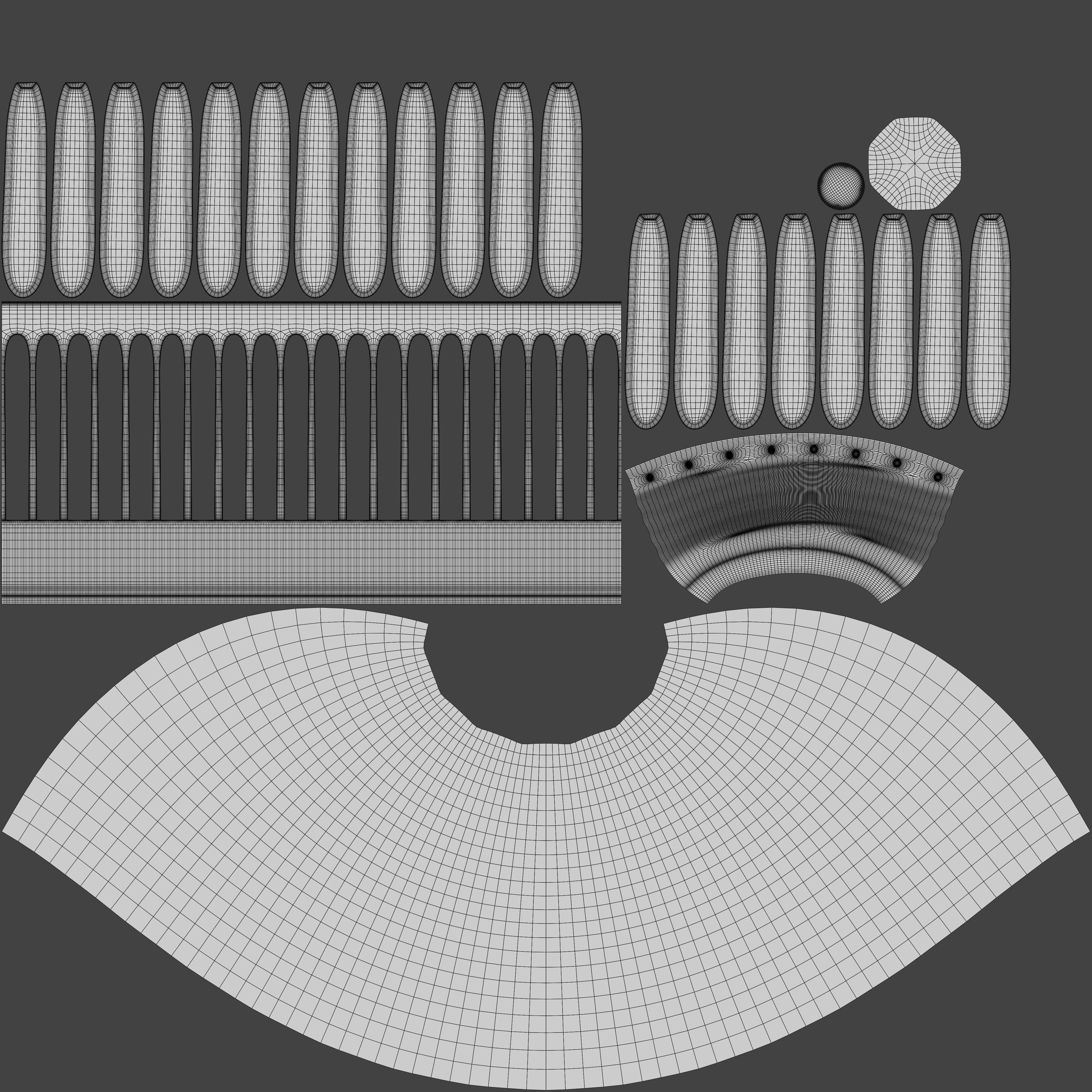 Energy Saver carved round bulb Low-poly 3D model_10