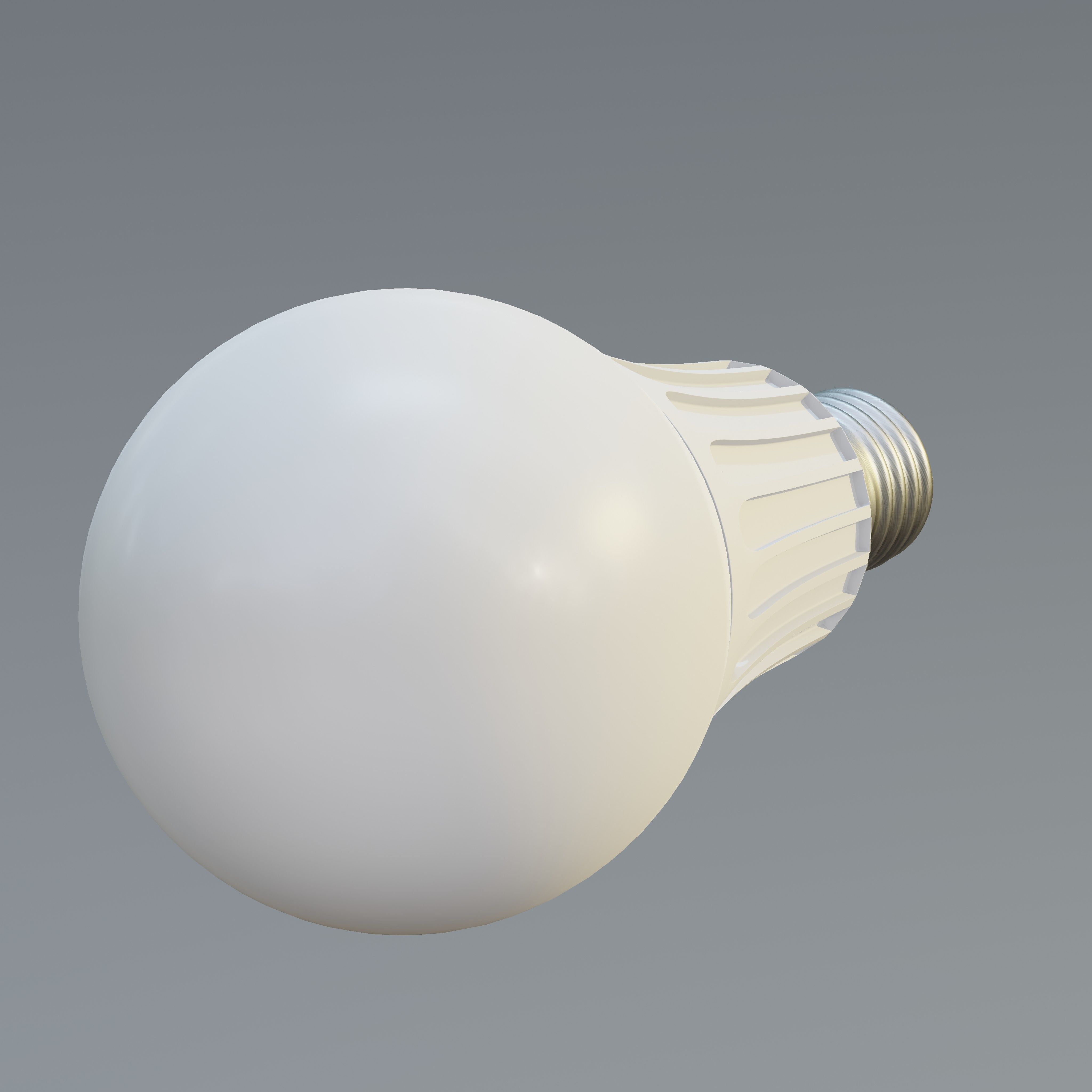 Energy Saver carved round bulb Low-poly 3D model_1