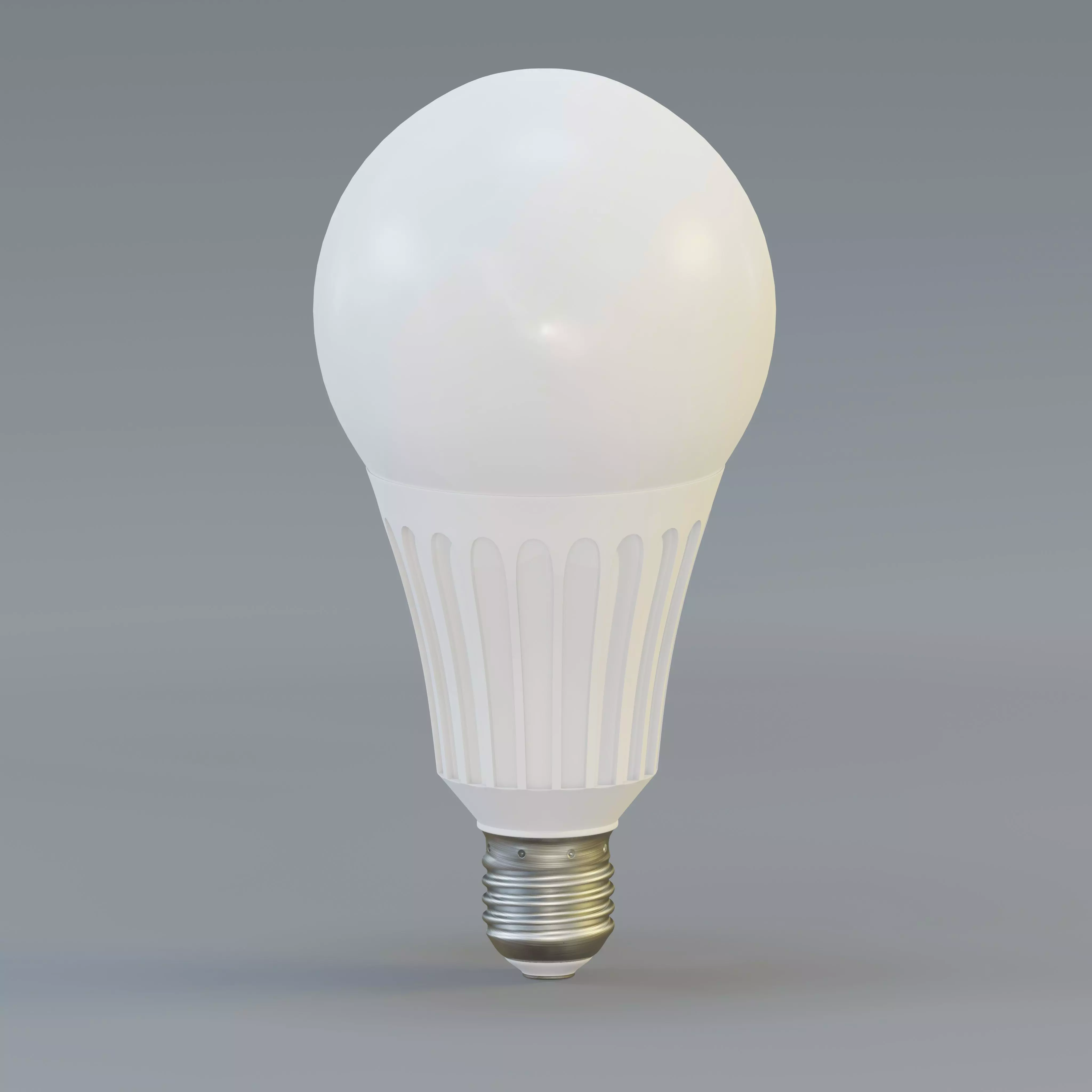 Energy Saver carved round bulb Low-poly 3D model_0