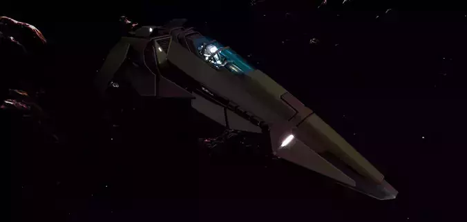 WIPE OUT - XF SPACE FIGHTER Low-poly 3D model