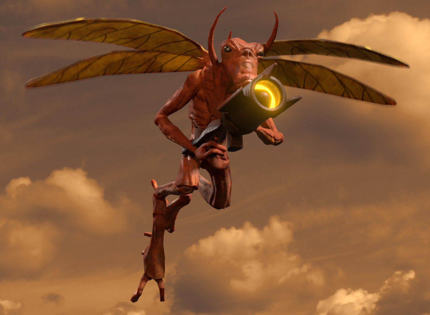 Geonosian soldier 3D model_1