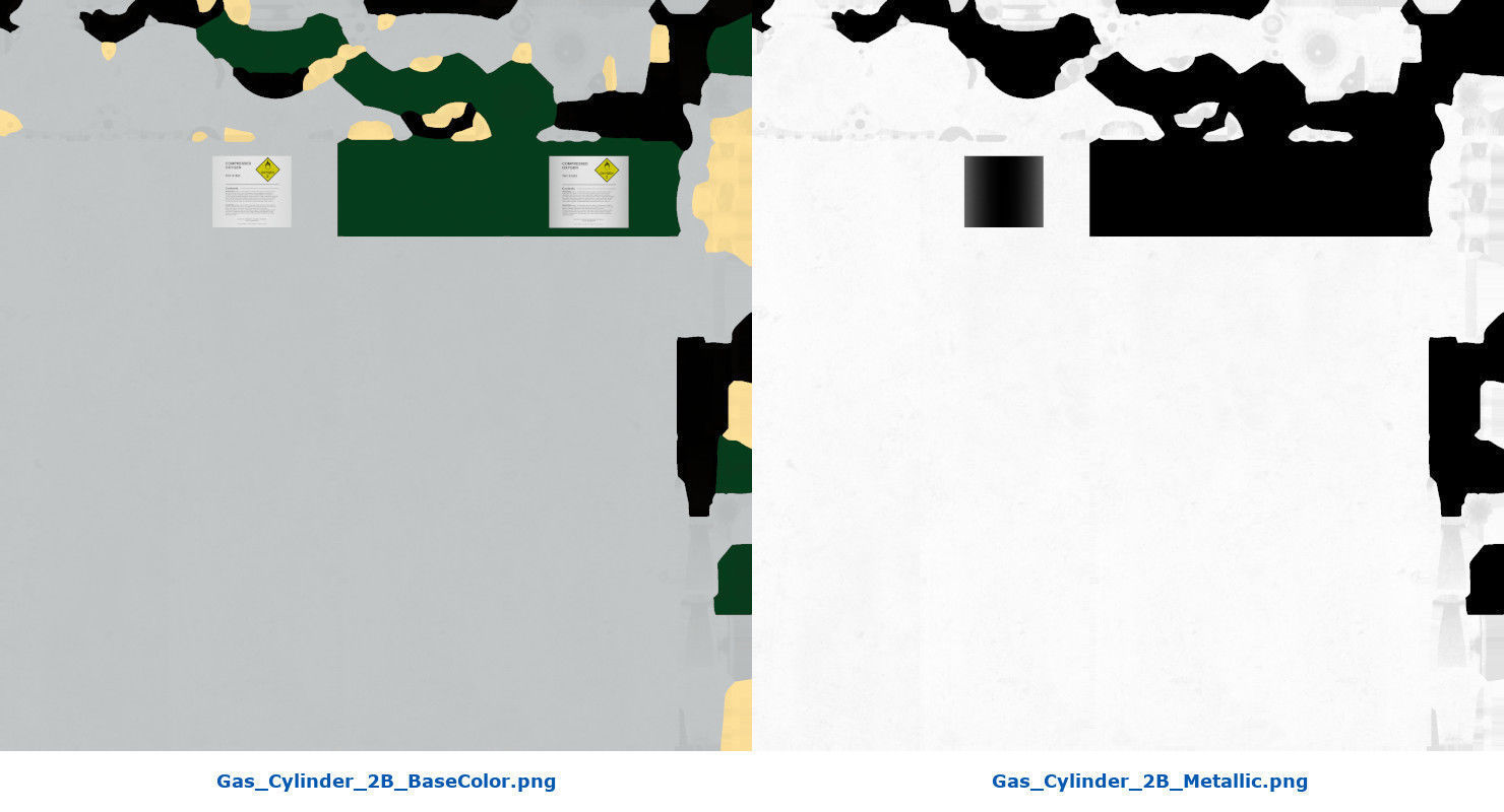 Gas Cylinder 2B Low-poly 3D model_9