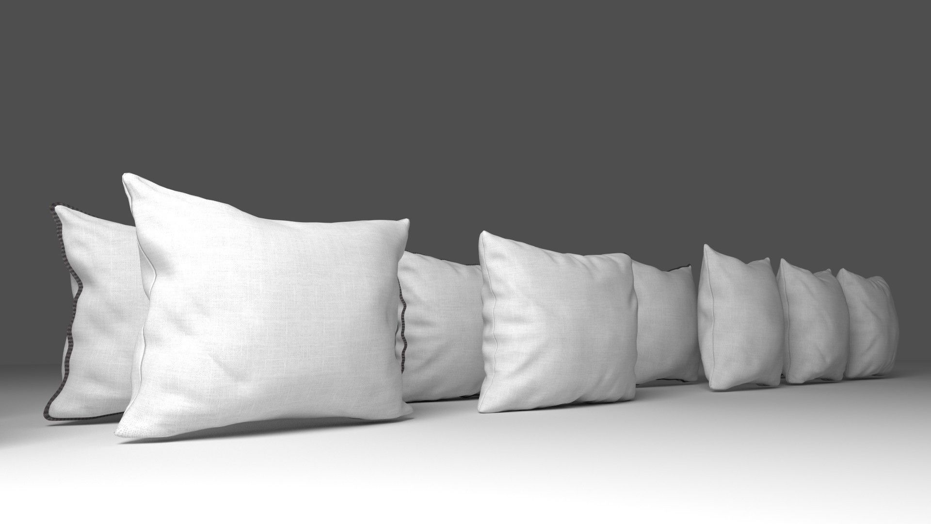 Solid Pillow Set 3D model_4