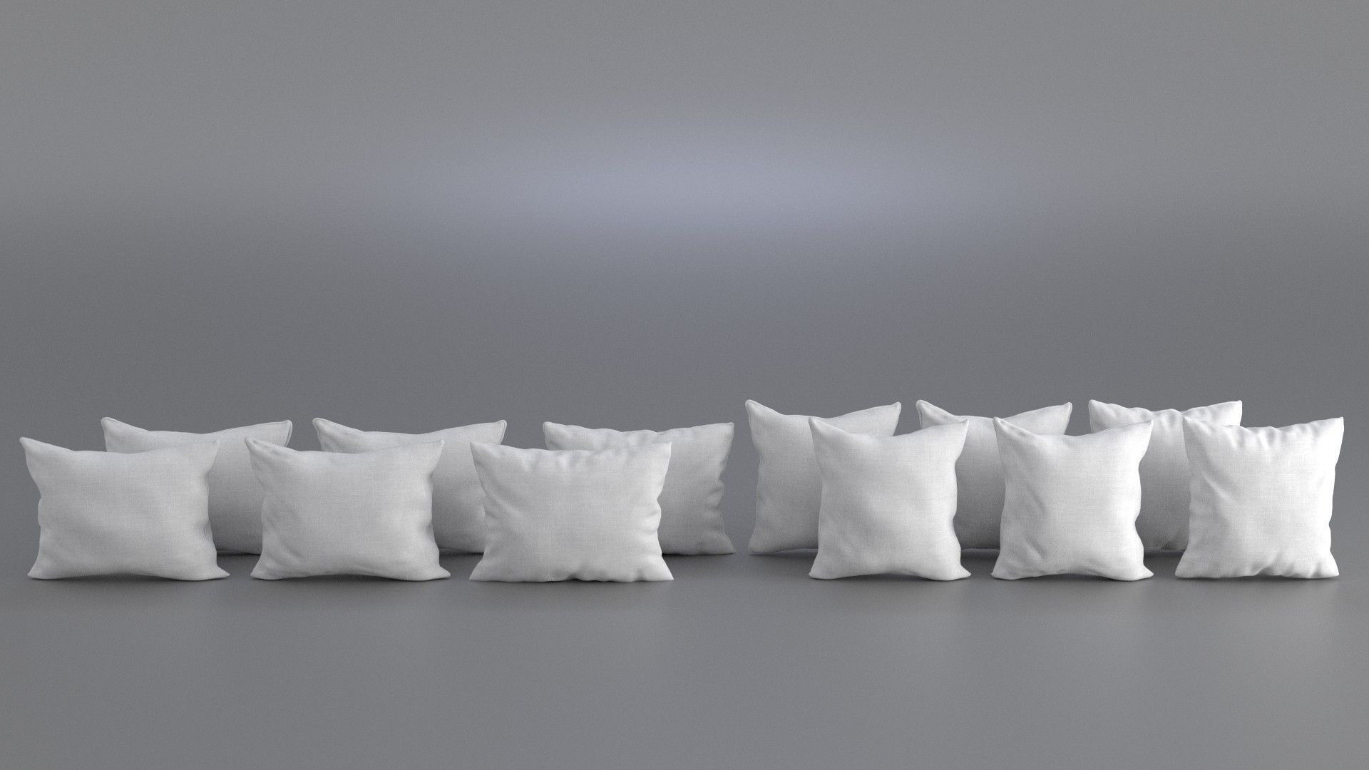 Solid Pillow Set 3D model_1