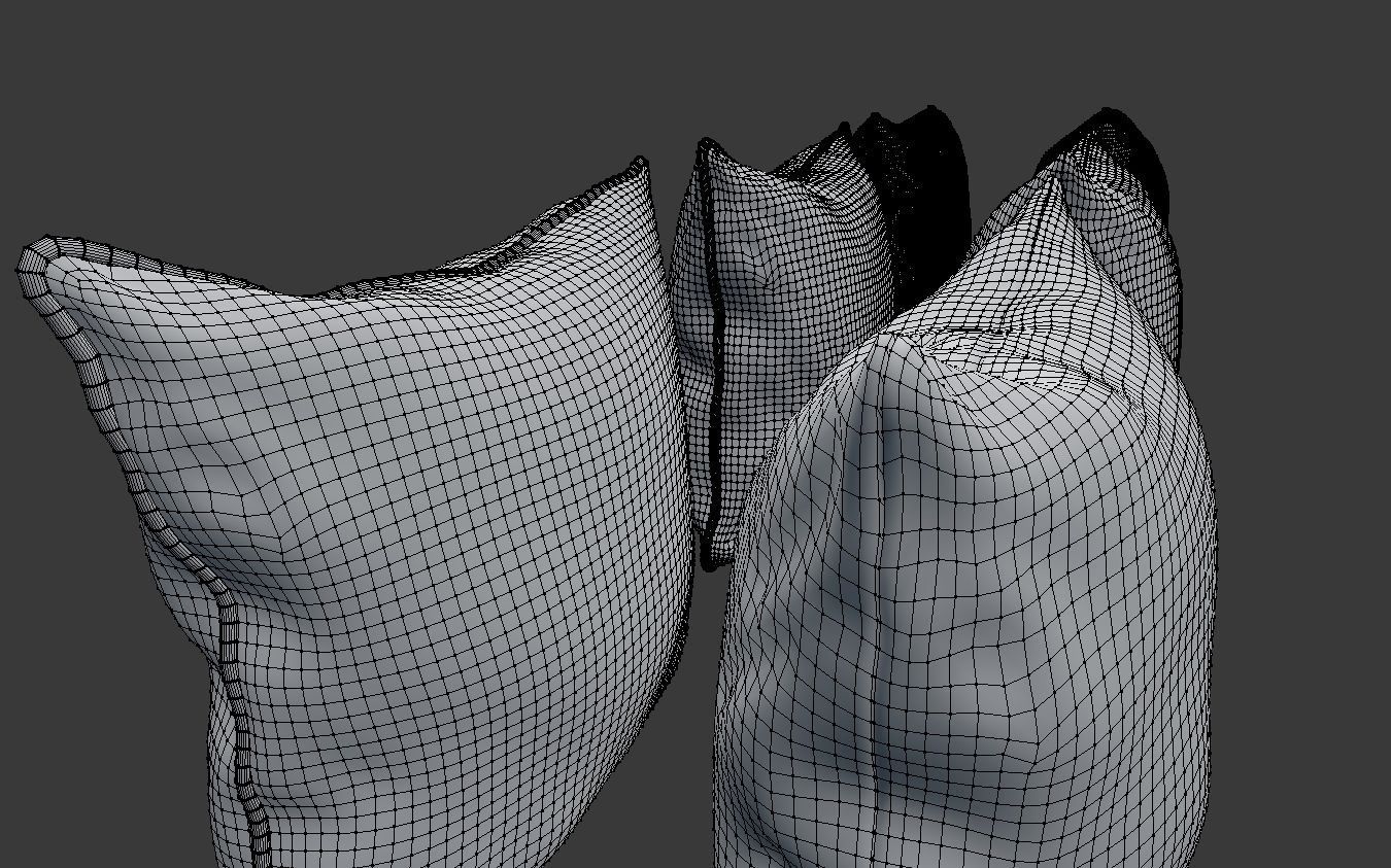 Solid Pillow Set 3D model_12