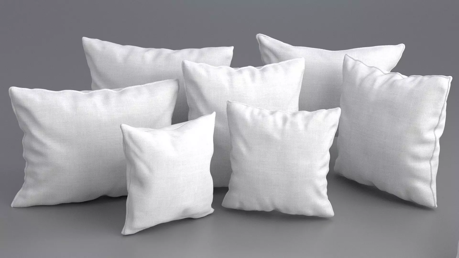 Solid Pillow Set 3D model_0