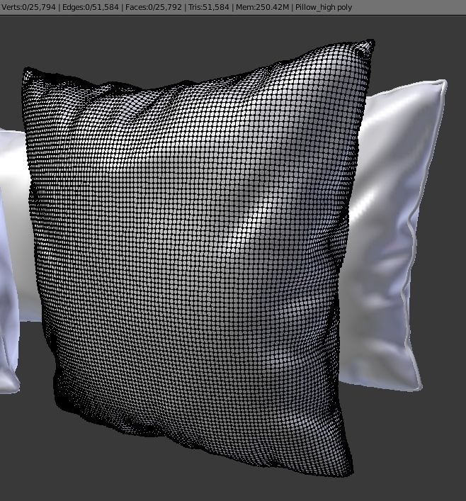 Solid Pillow Set 3D model_11