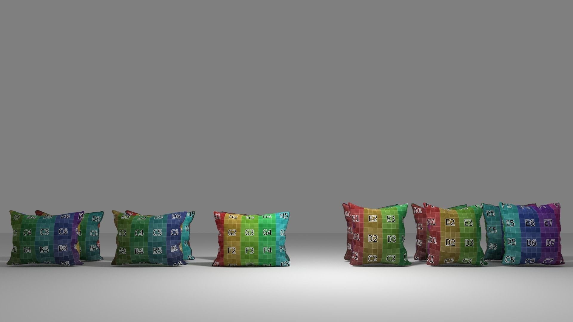 Solid Pillow Set 3D model_6