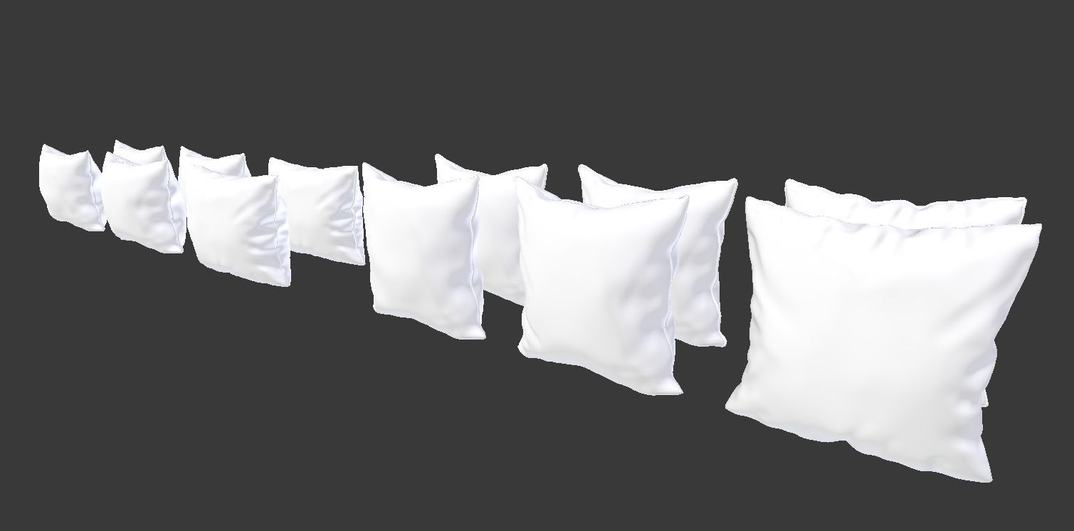 Solid Pillow Set 3D model_8