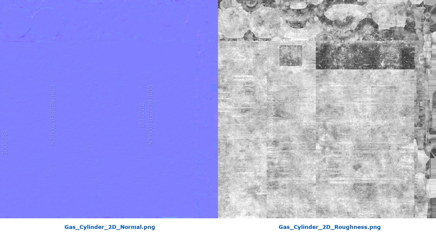 Gas Cylinder 2D Low-poly 3D model_10