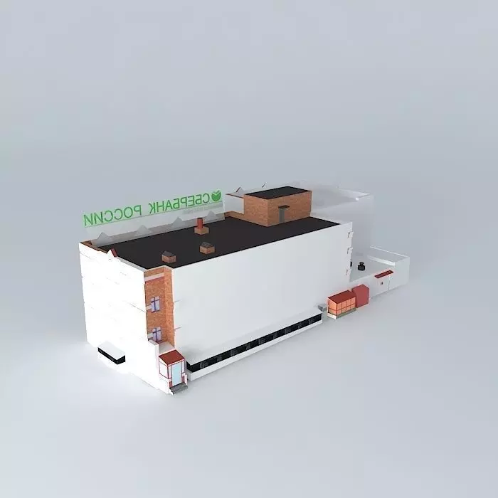 Branch of Sberbank of Russia Free 3D model_0