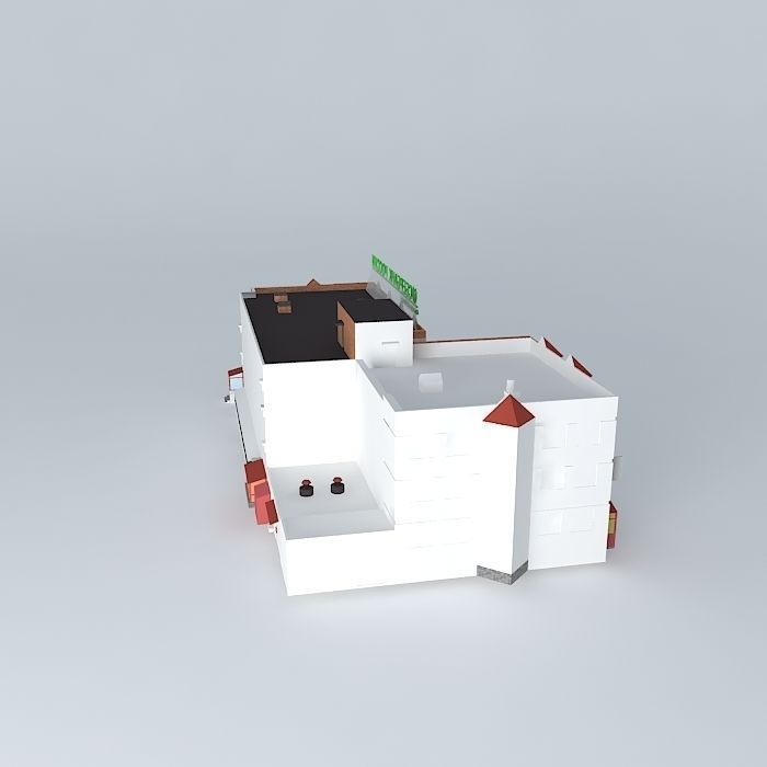 Branch of Sberbank of Russia Free 3D model_2