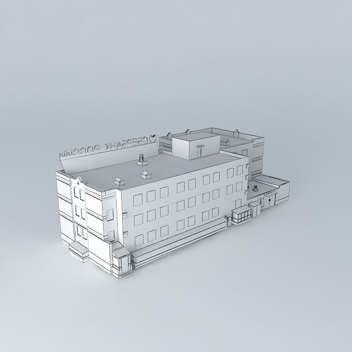 Branch of Sberbank of Russia Free 3D model_3