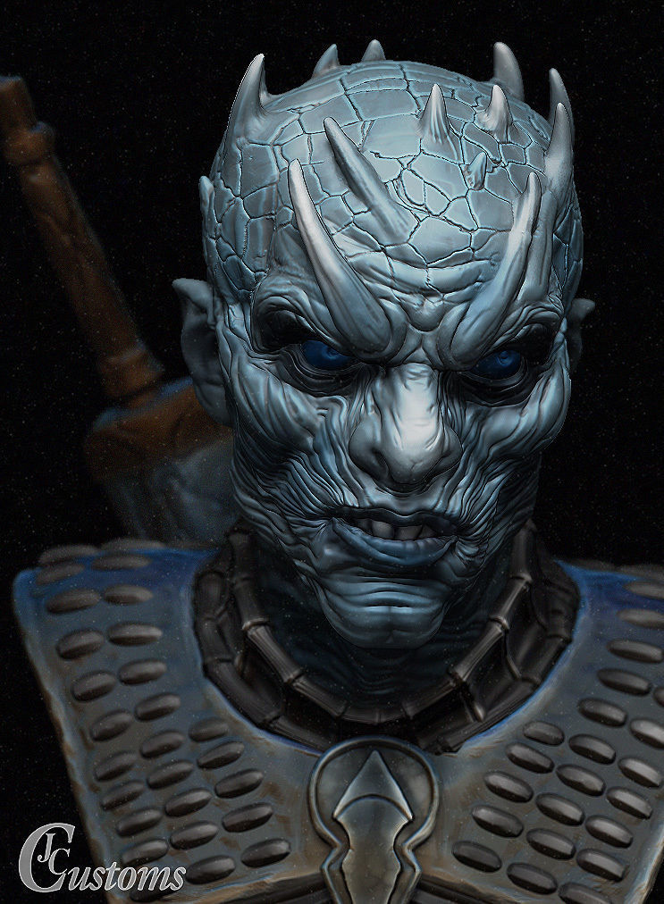 Night King Bust - Ready to Print STL for resin printers 3D print model_10