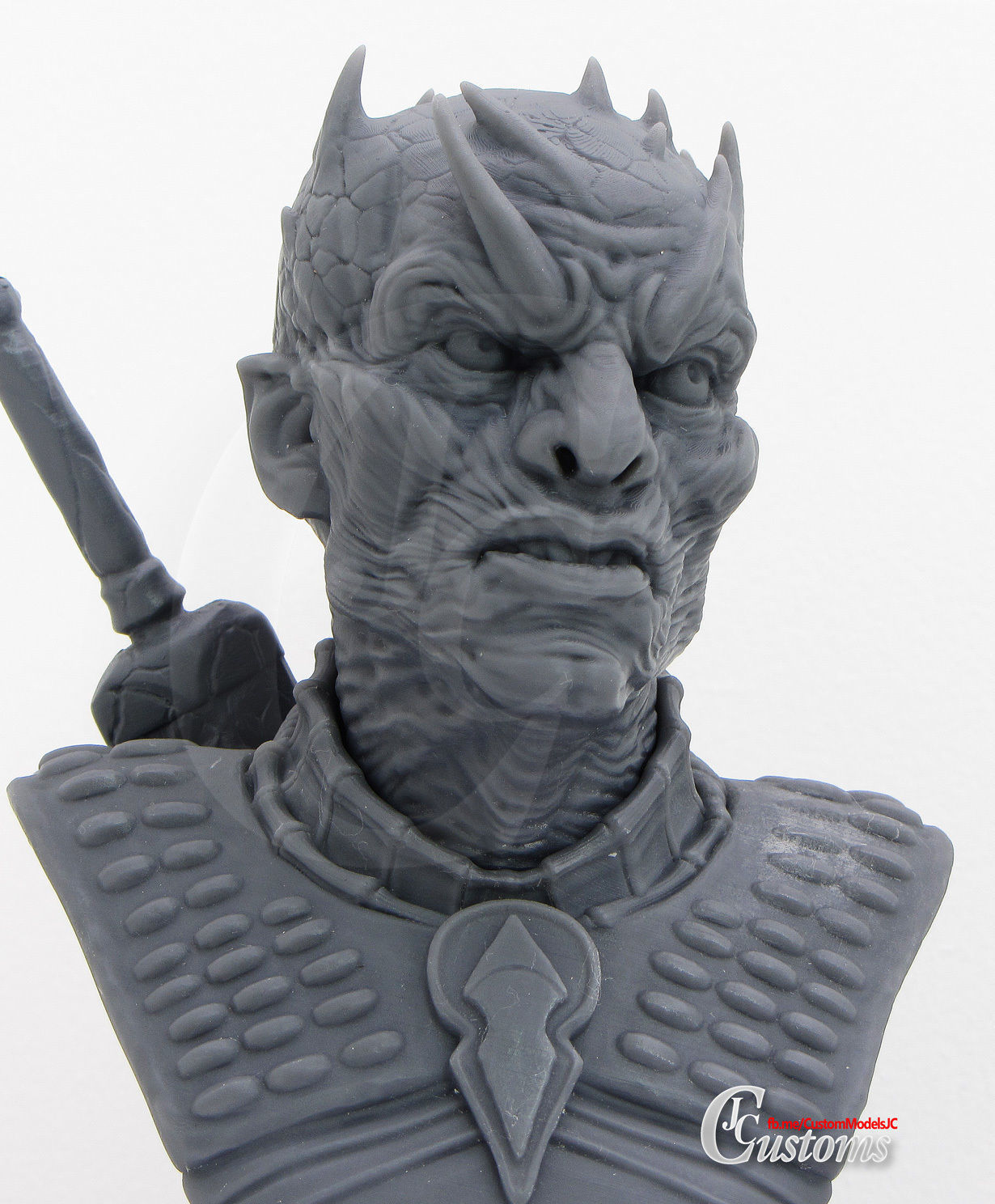 Night King Bust - Ready to Print STL for resin printers 3D print model_3