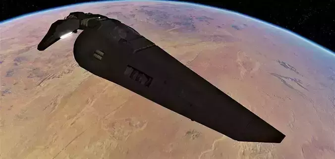 WIPE OUT - SYSTEMS D SPACE FIGHTER Low-poly 3D model