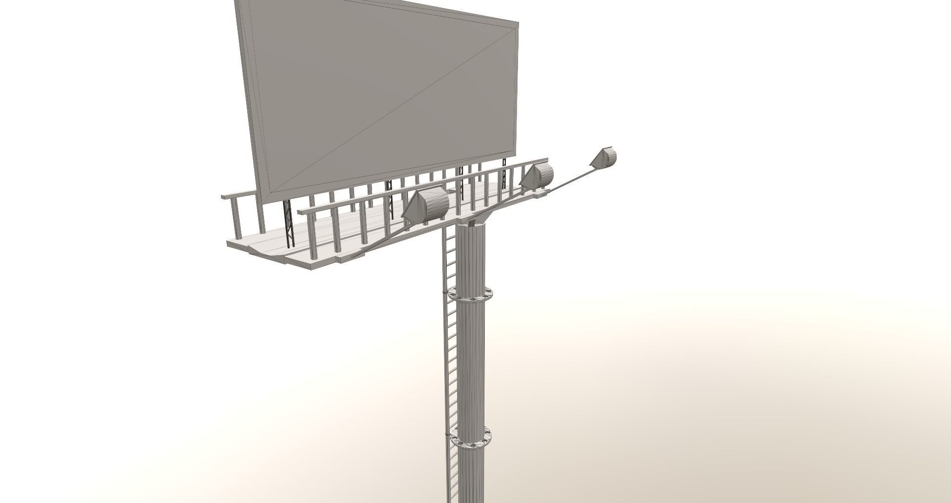 Low-Poly Train Bridge Pack Low-poly 3D model_15