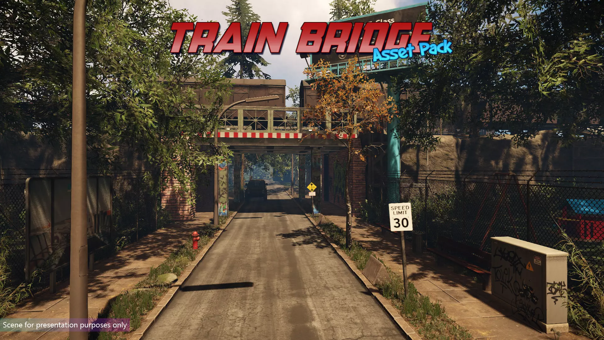 Low-Poly Train Bridge Pack Low-poly 3D model_0