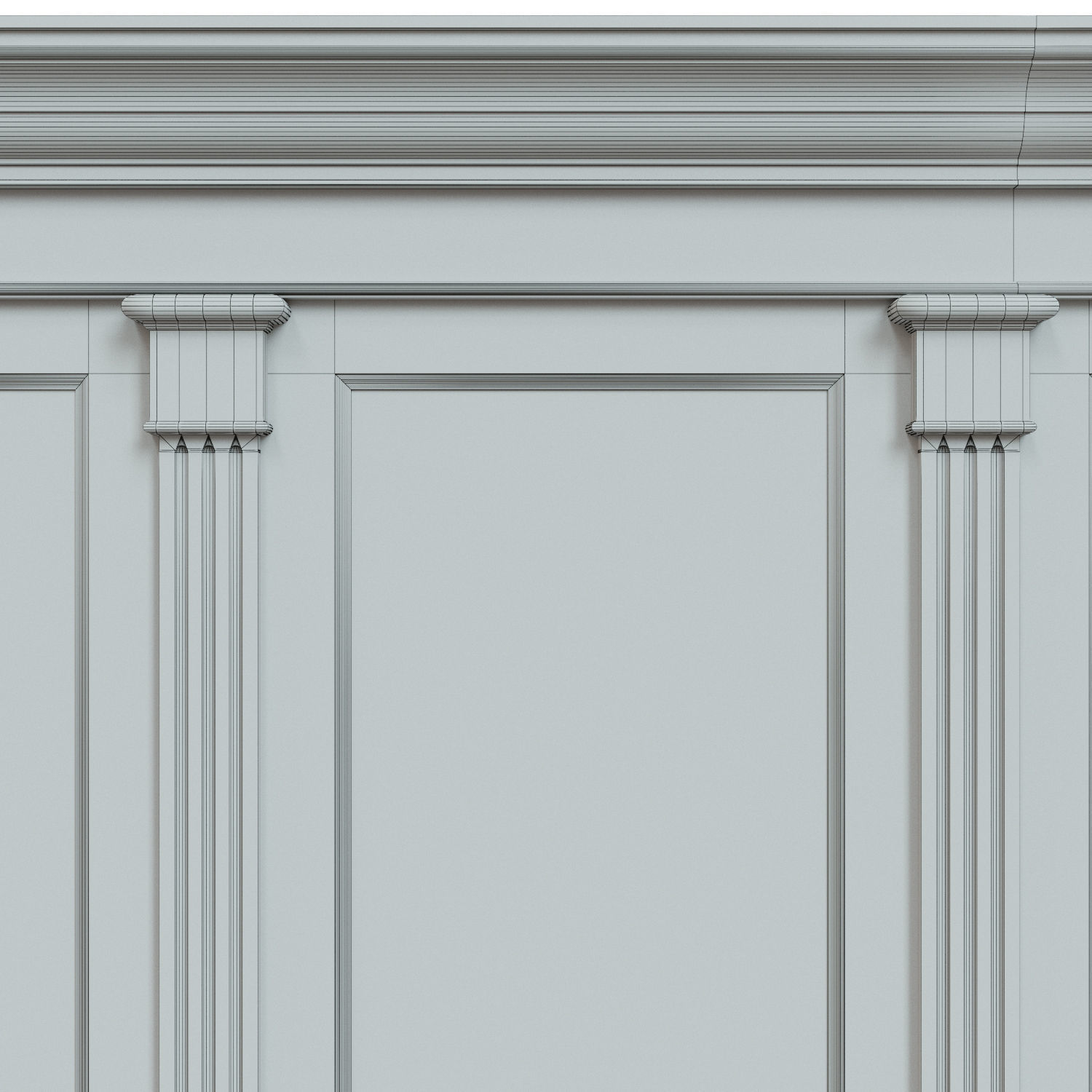 Wood panels with veneer 03 Low-poly 3D model_8