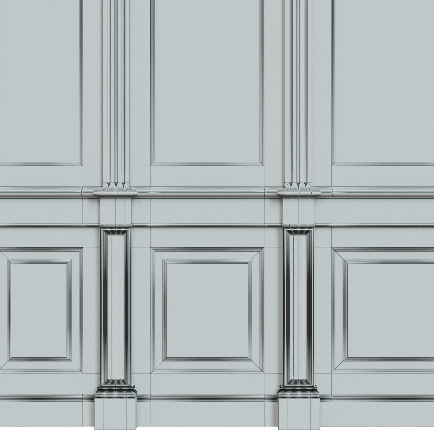 Wood panels with veneer 03 Low-poly 3D model_6