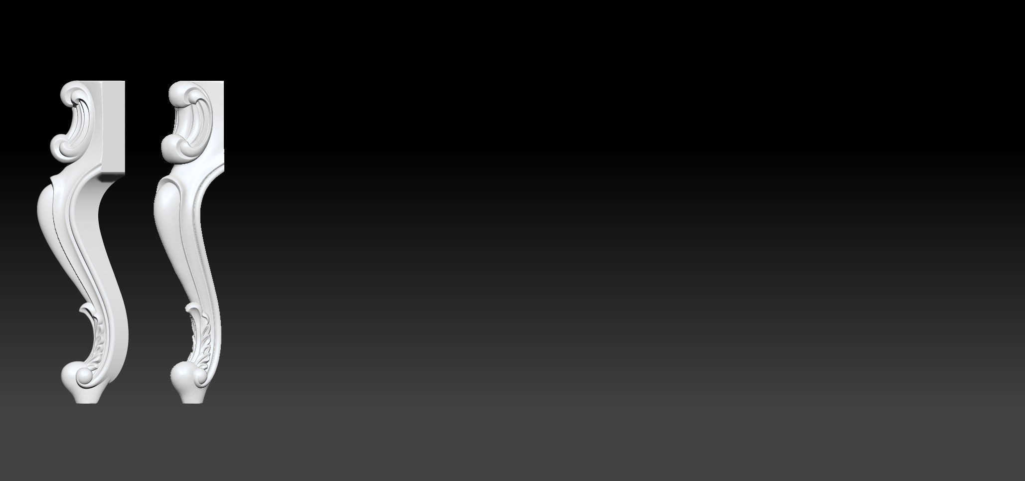 Furniture Legs 3d STL Model Relief for CNC set 015 3D print model_8