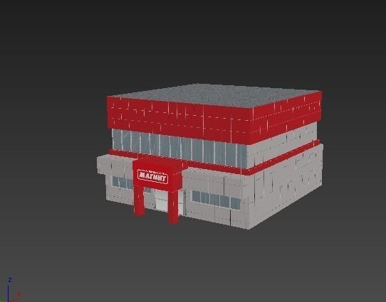 russian shop magnit Low-poly 3D model_1
