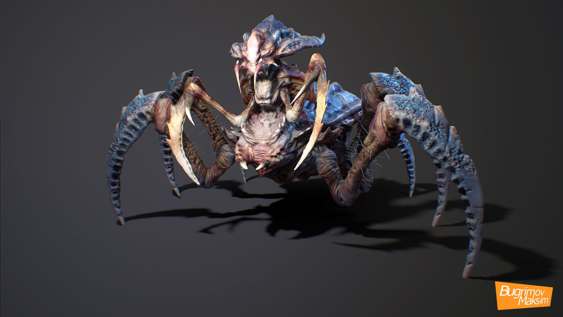 Arachnid Boss Low-poly 3D model_4