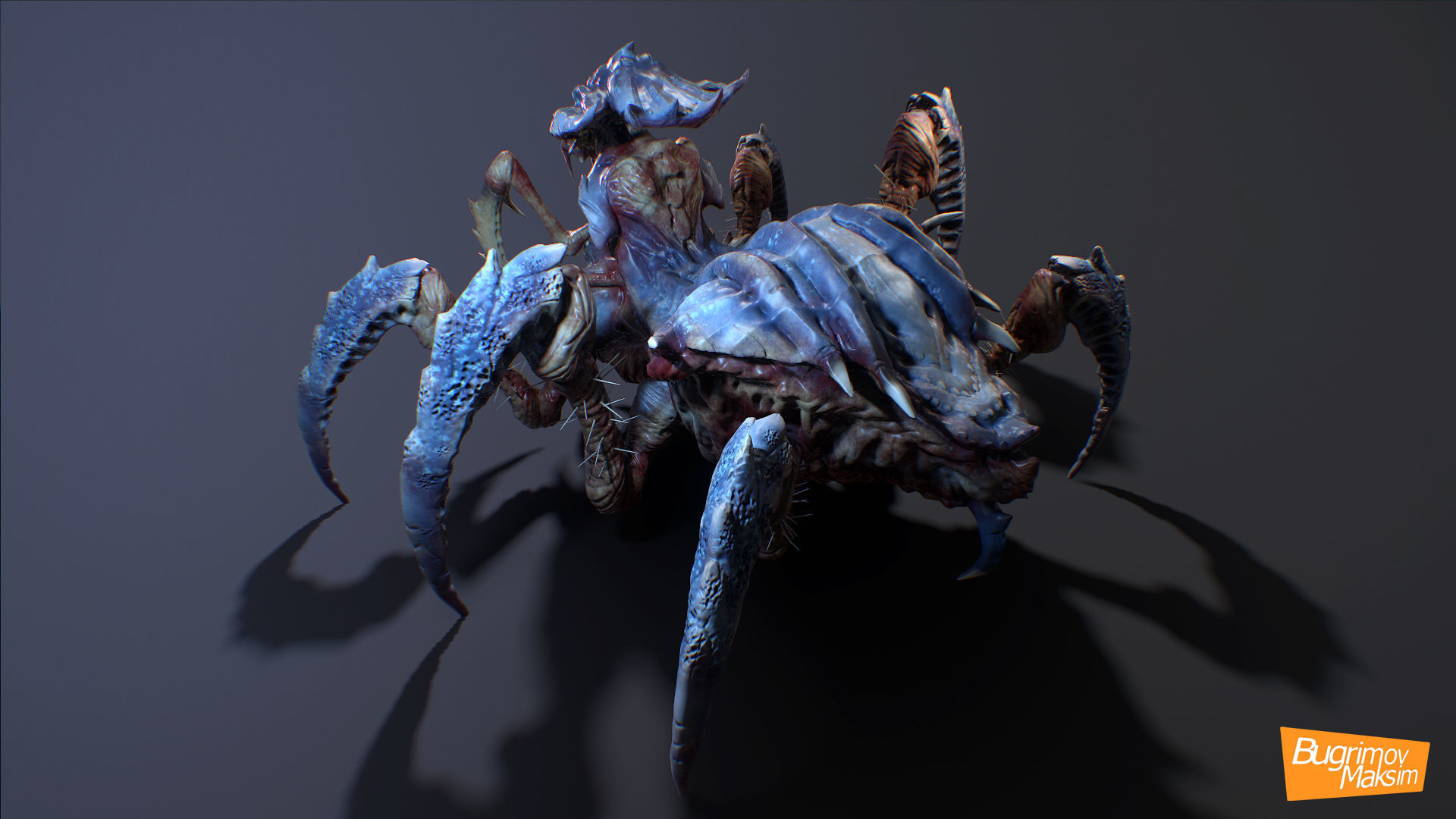 Arachnid Boss Low-poly 3D model_6