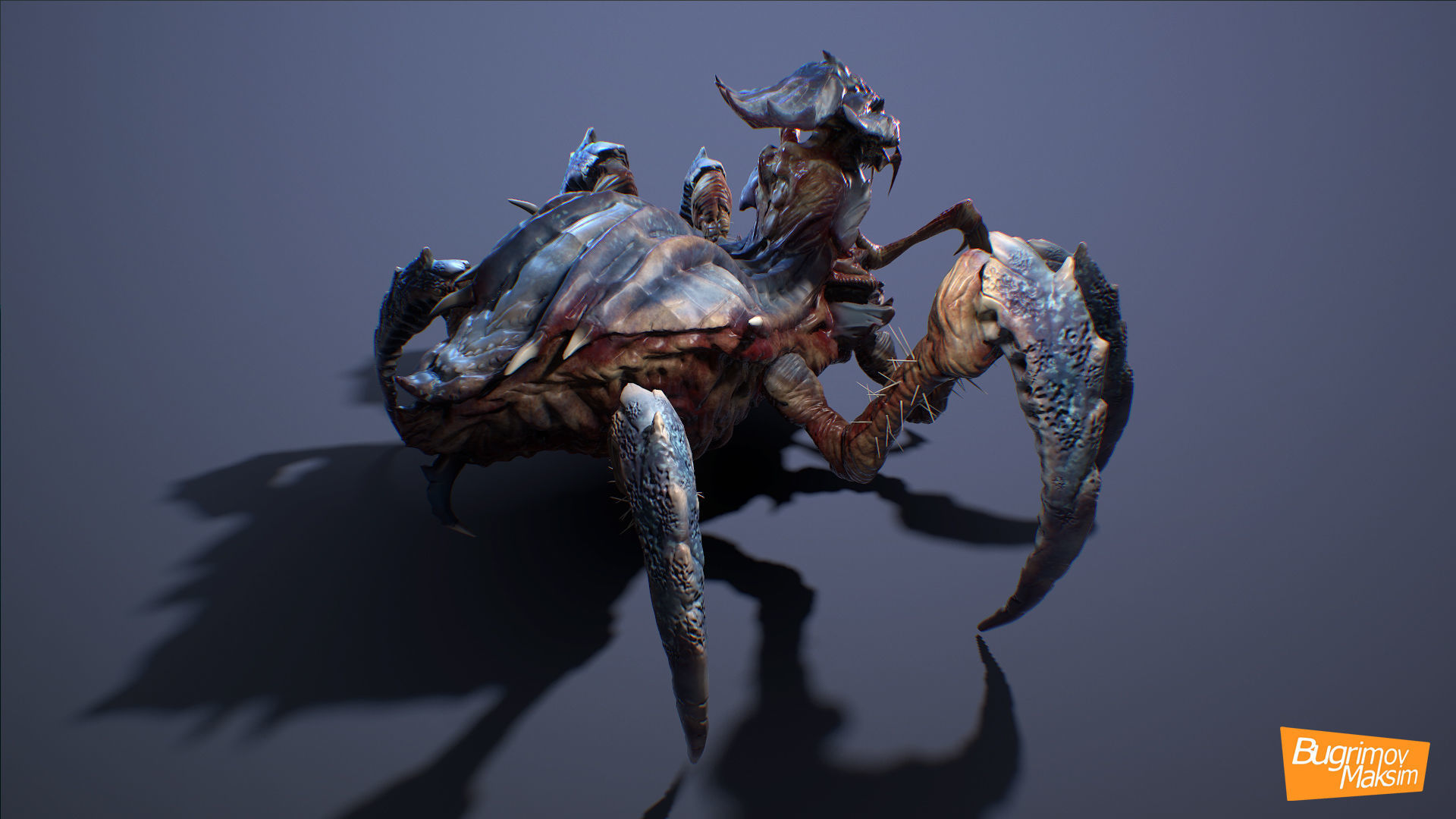 Arachnid Boss Low-poly 3D model_5