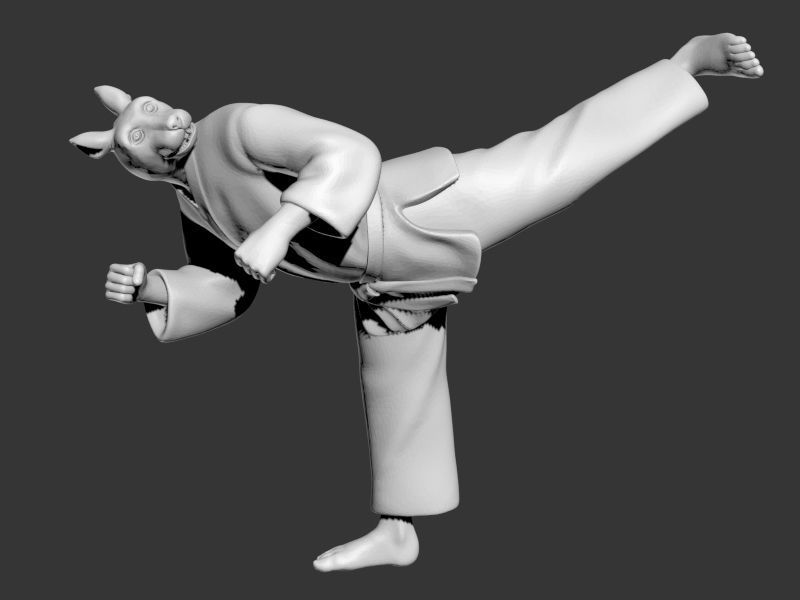 Rabbit Back Kick 3D print model_6