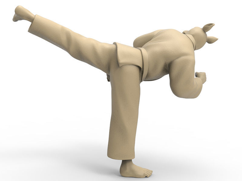Rabbit Back Kick 3D print model_3
