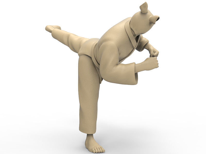 Rabbit Back Kick 3D print model_4