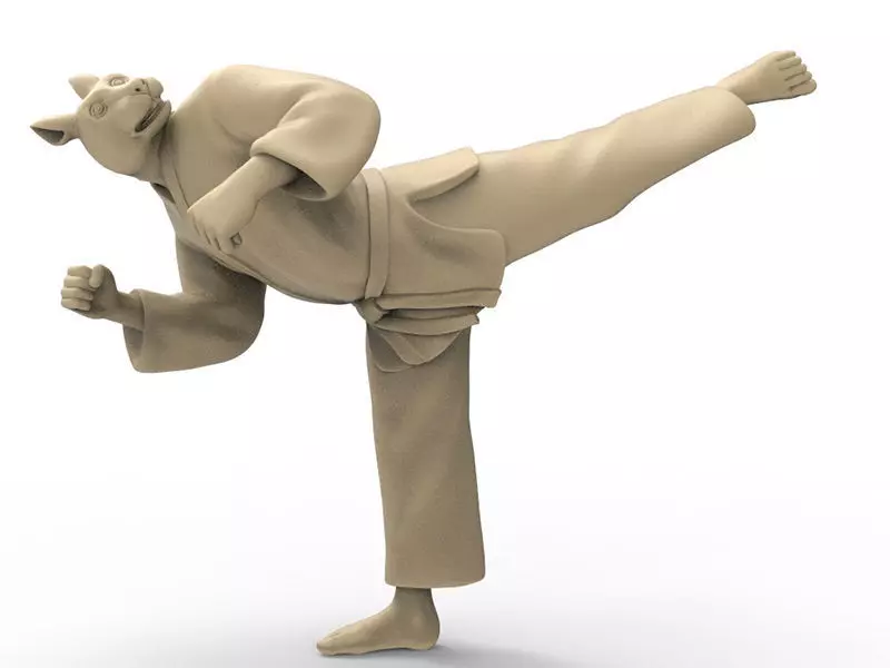 Rabbit Back Kick 3D print model_0