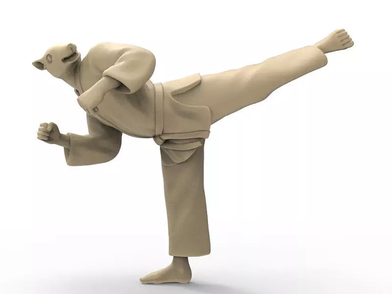Rat Back Kick 3D print model_0