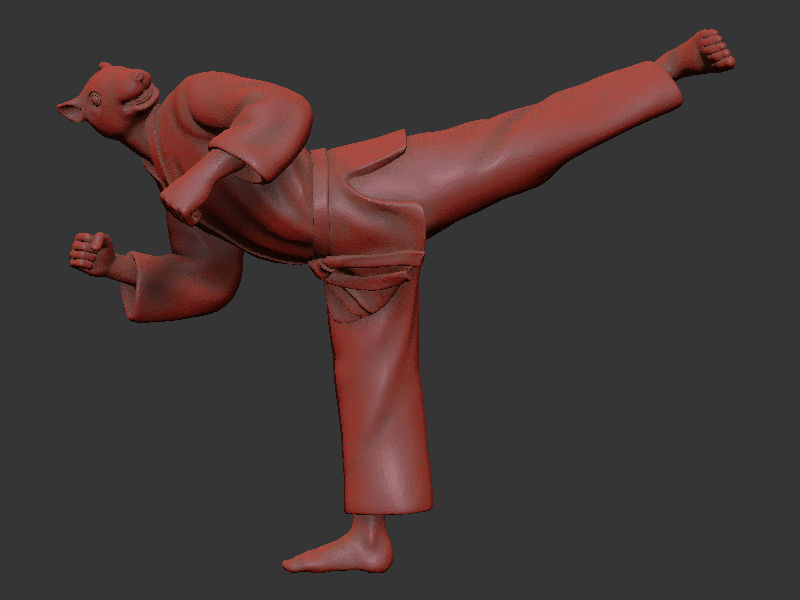 Rat Back Kick 3D print model_7
