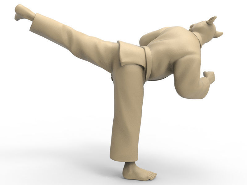 Rat Back Kick 3D print model_3