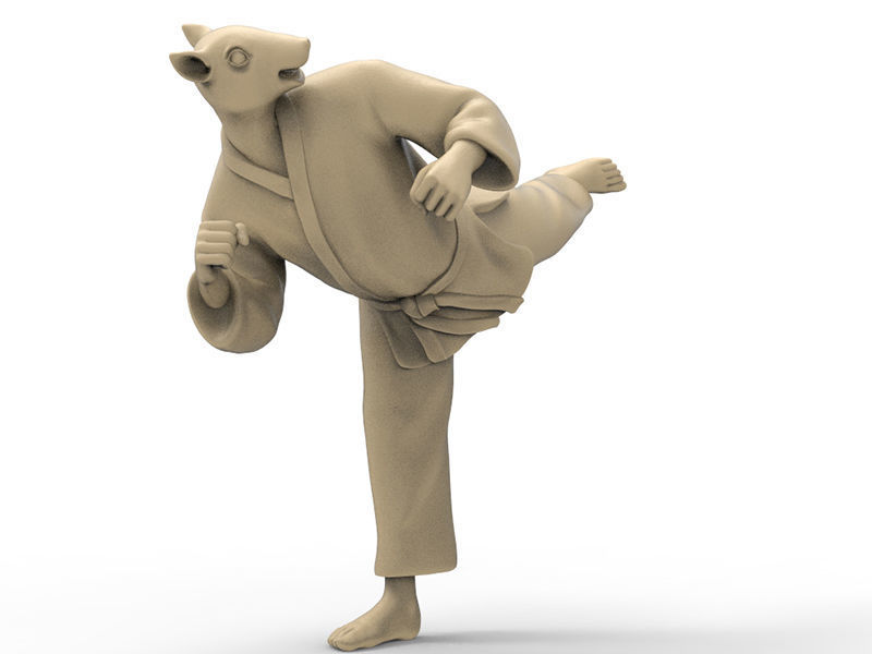 Rat Back Kick 3D print model_5