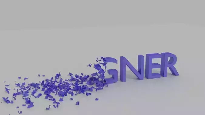 3D text animation