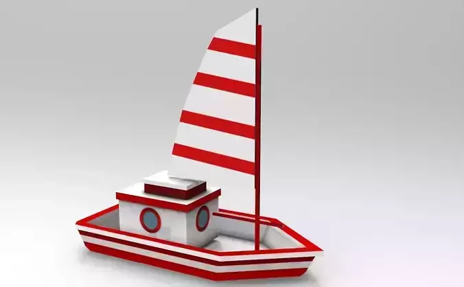 Low Poly Sail Boat