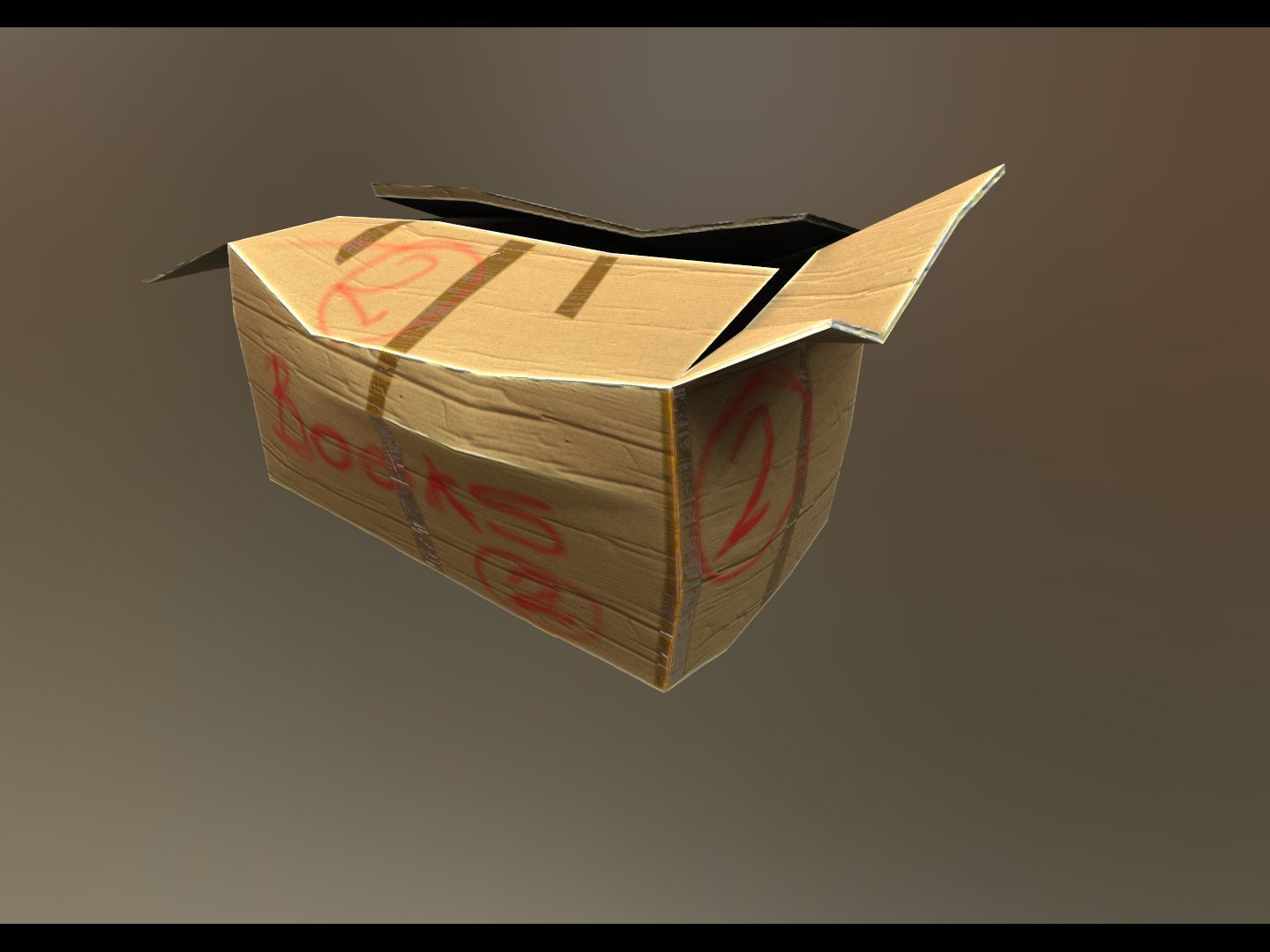 Card Box for Unreal Low-poly 3D model_3
