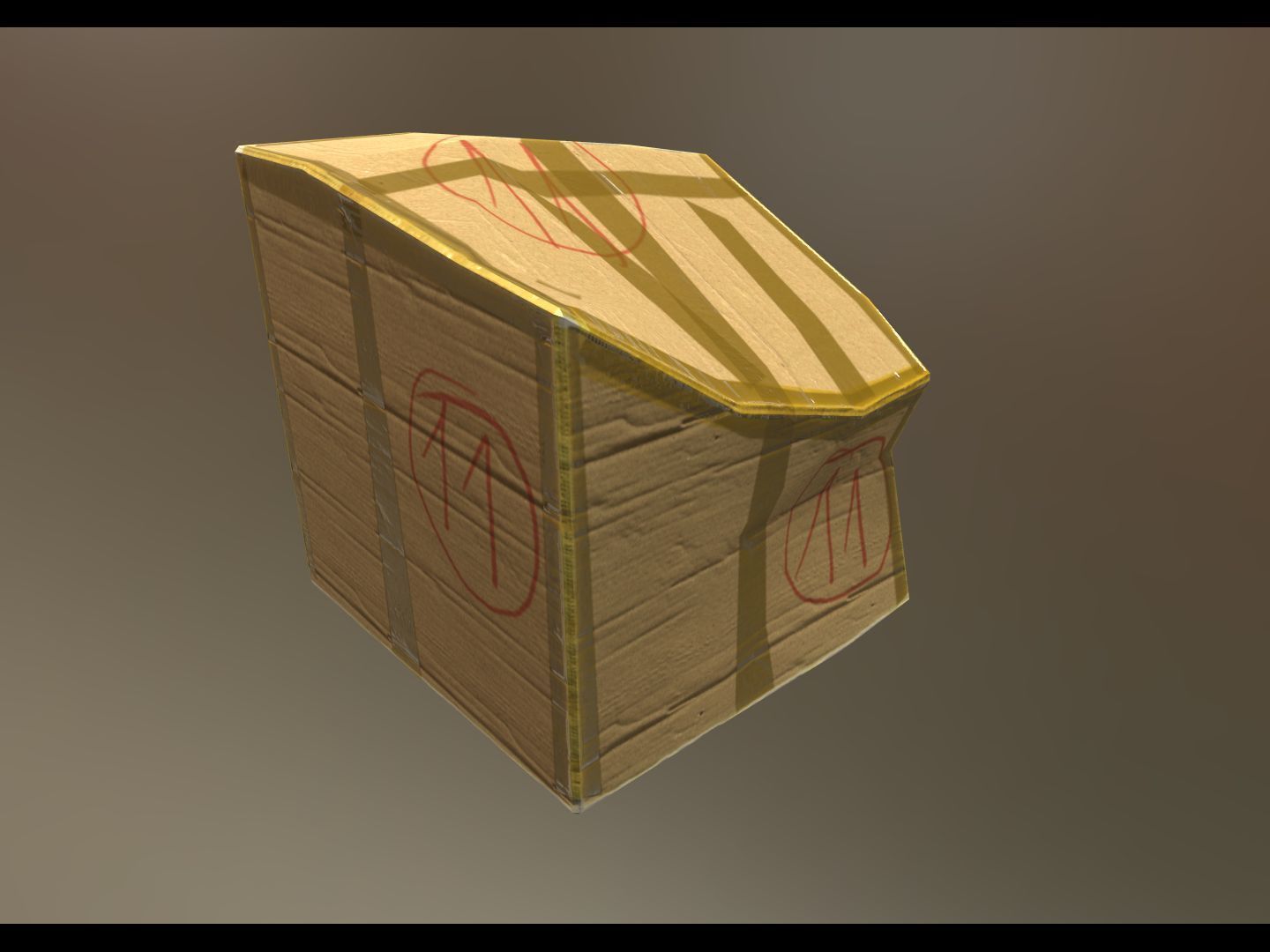 Card Box for Unreal Low-poly 3D model_7