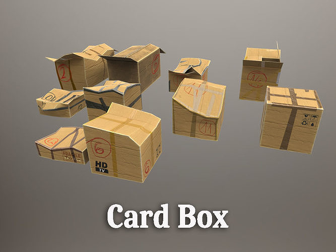 Card Box for Unreal Low-poly 3D model