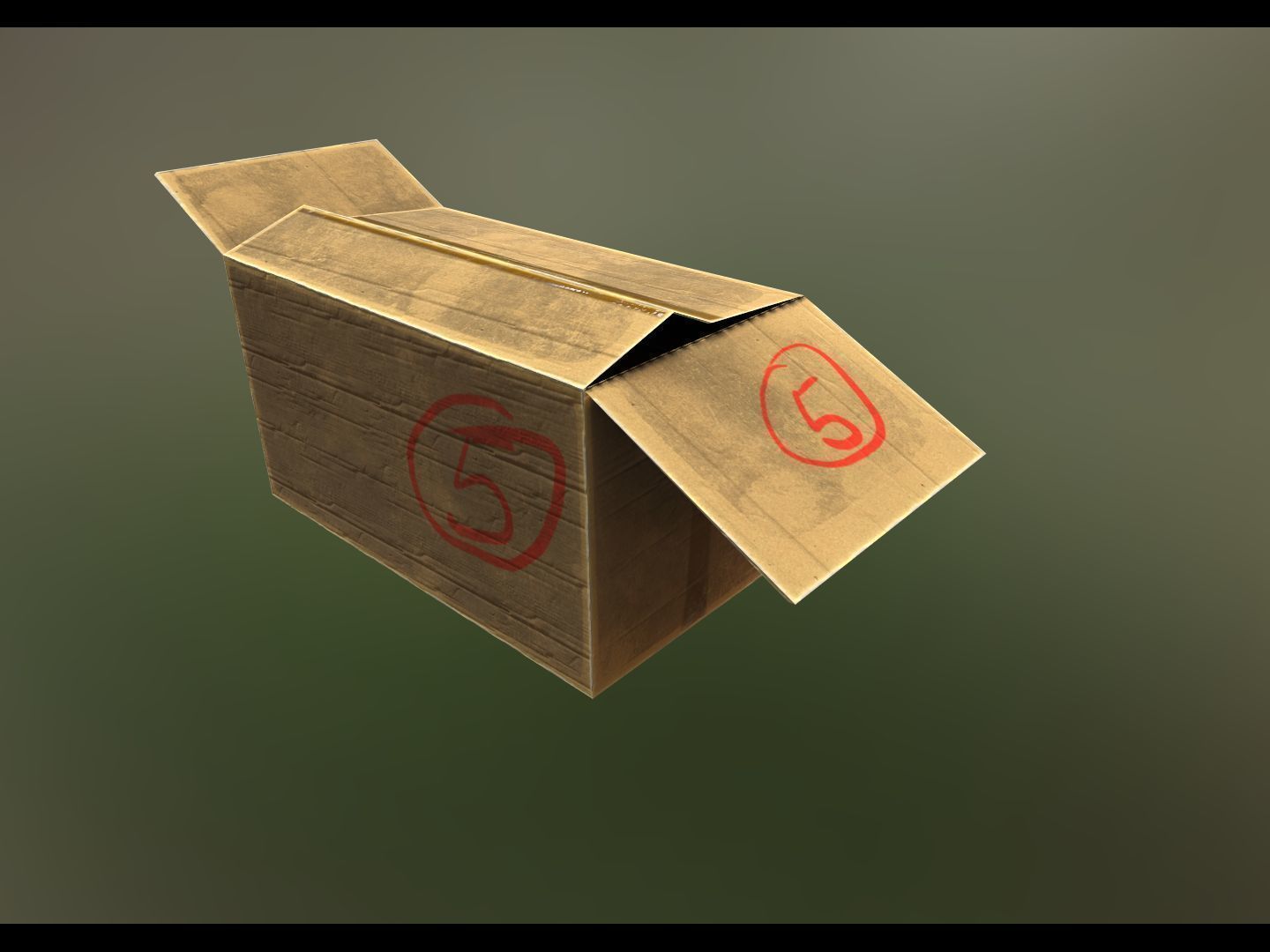Card Box for Unreal Low-poly 3D model_12
