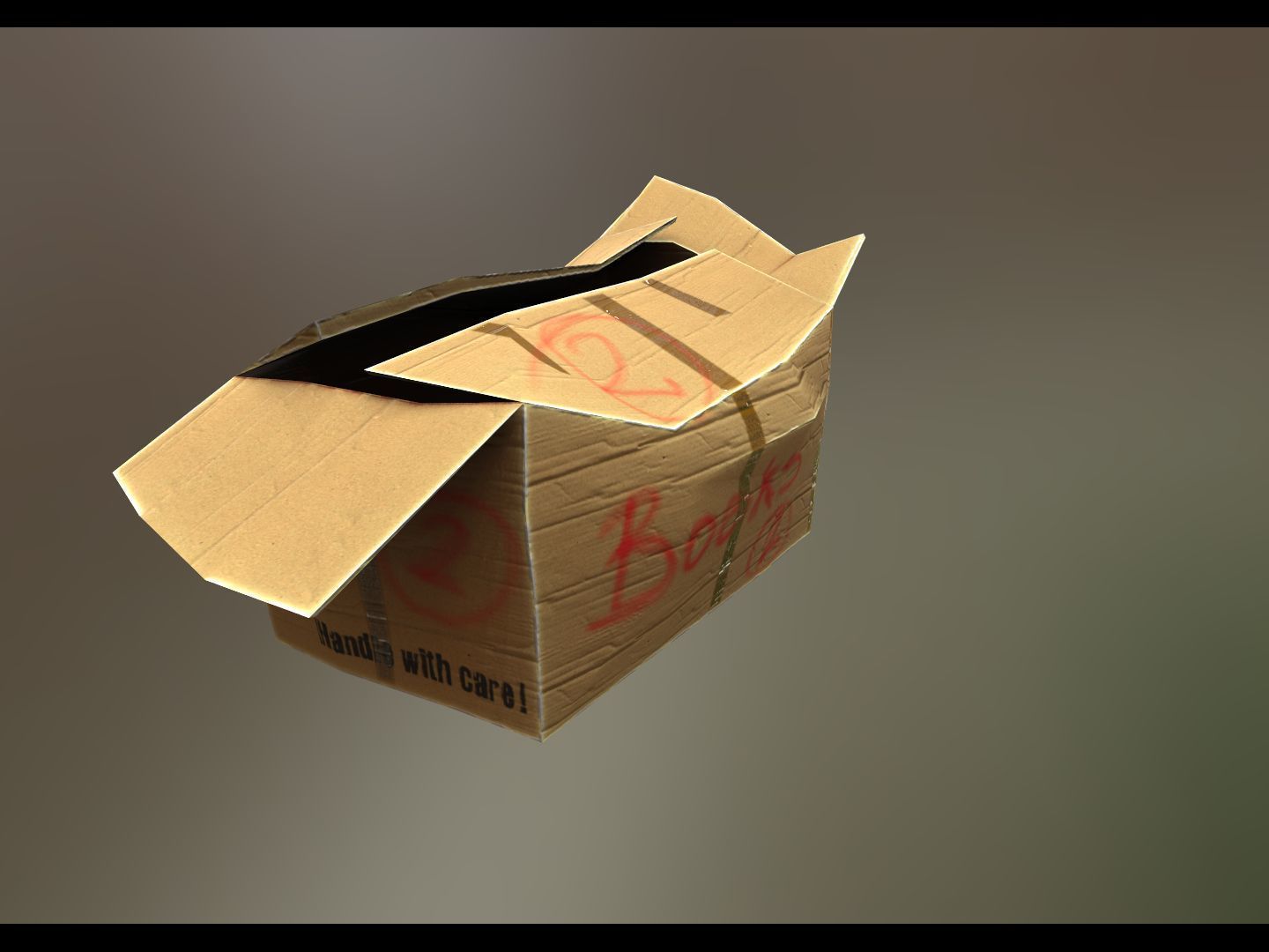 Card Box for Unreal Low-poly 3D model_4