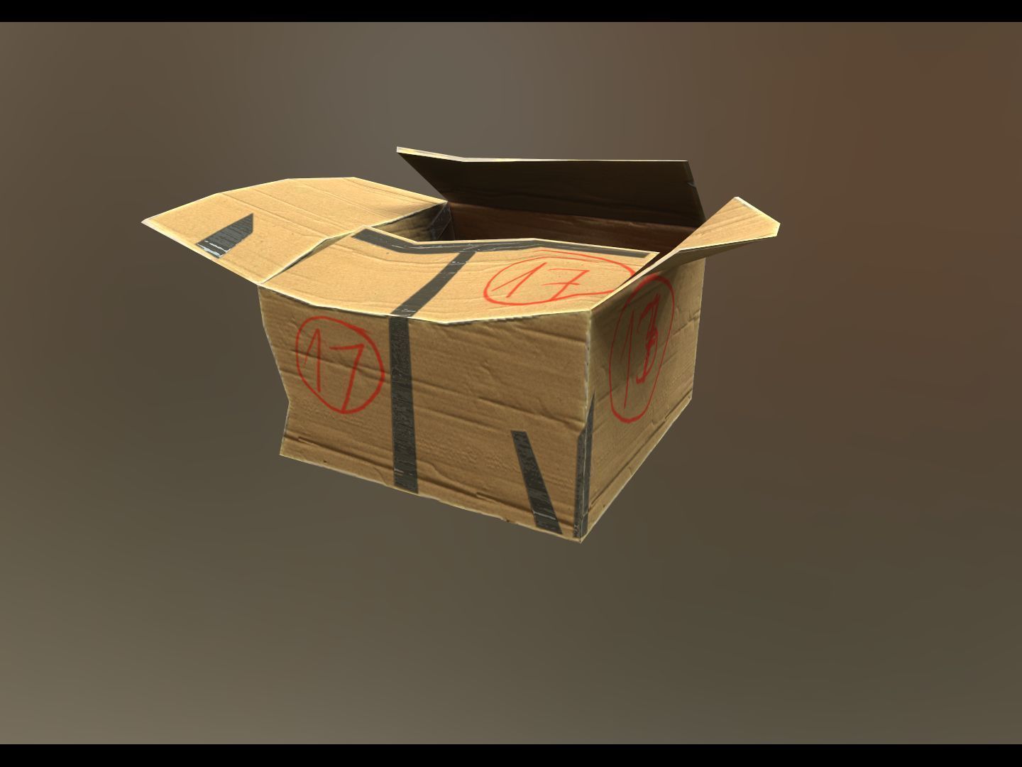Card Box for Unreal Low-poly 3D model_11